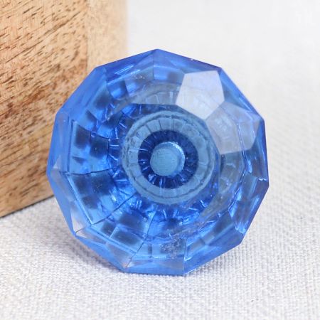 Slate Blue Diamond Glass Drawer Knobs Online
